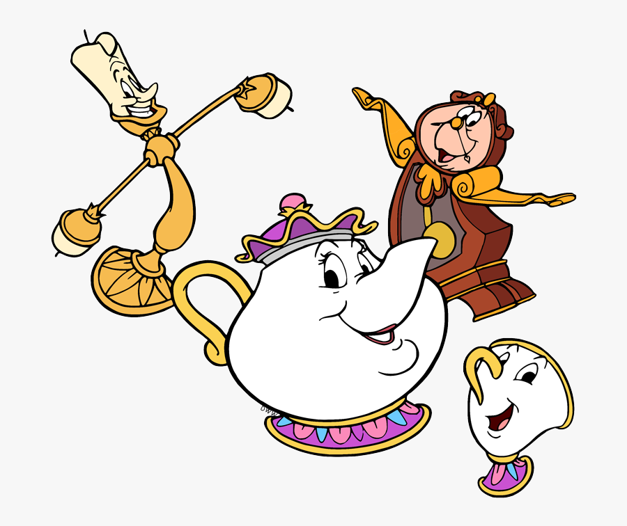 Beauty And The Beast Characters Coloring Pages, Transparent Clipart