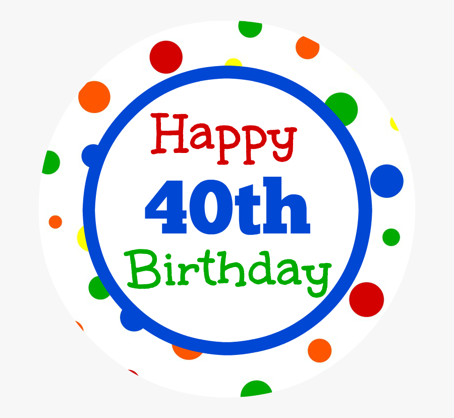 40th Birthday Gifts With Tags - Happy Birthday 40 Tag, Transparent Clipart