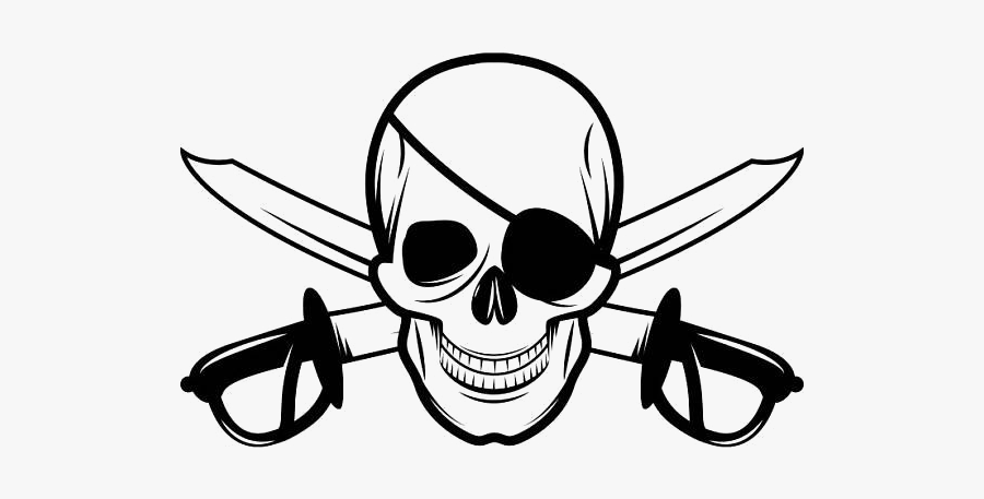 Pirate Skull Transparent Png Clipart Free Download - Skull And Cross Bones With Eye Patch, Transparent Clipart