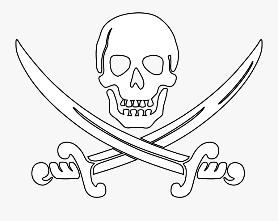 Free Png Transparent Images - White Pirate Skull Png, Transparent Clipart