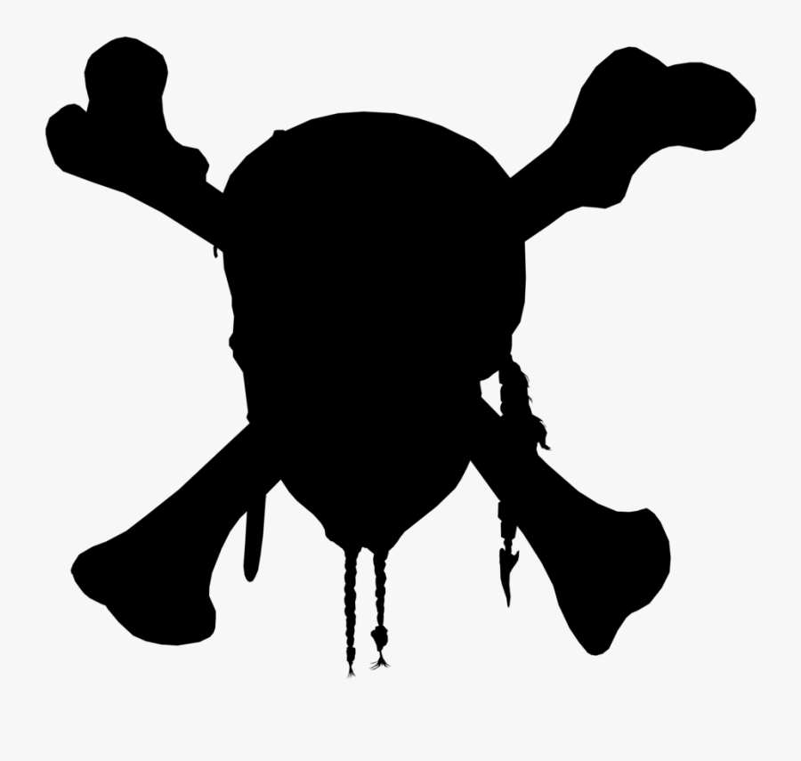 Skull Silhouette Pirate Silhouette Skull Silhouettes - Pirate Of Caribbean Logo, Transparent Clipart