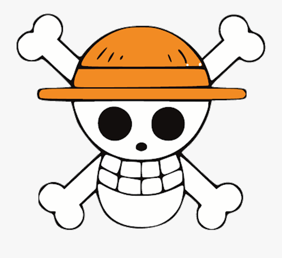 Onepiece Luffy Anime Pirate Pirata Logo Skull Caveira - Custom Jolly Roger One Piece, Transparent Clipart