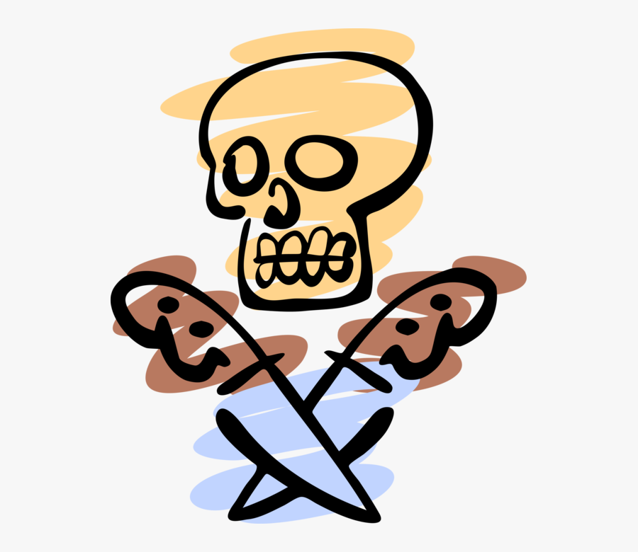 Vector Illustration Of Buccaneer Pirate Skull And Crossed, Transparent Clipart