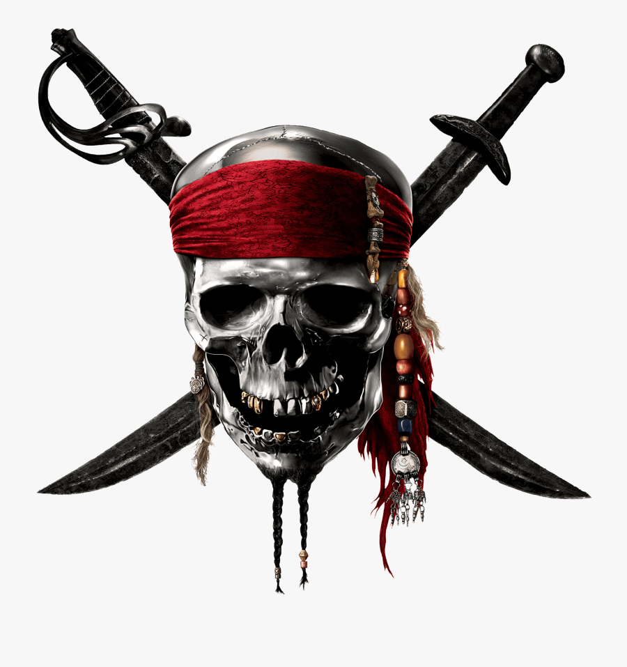 Clipart Skull Sword - Pirates Of Caribbean Logo, Transparent Clipart