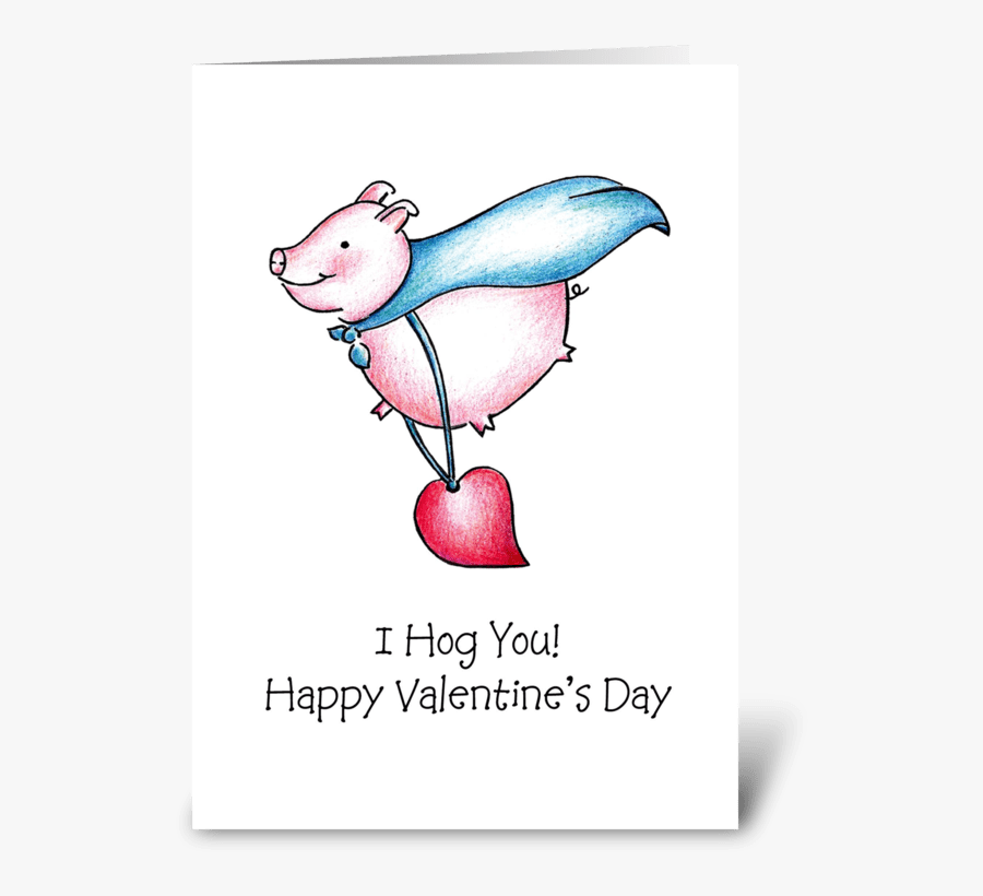 Happy Valentine"s Day Greeting Card - Cartoon, Transparent Clipart