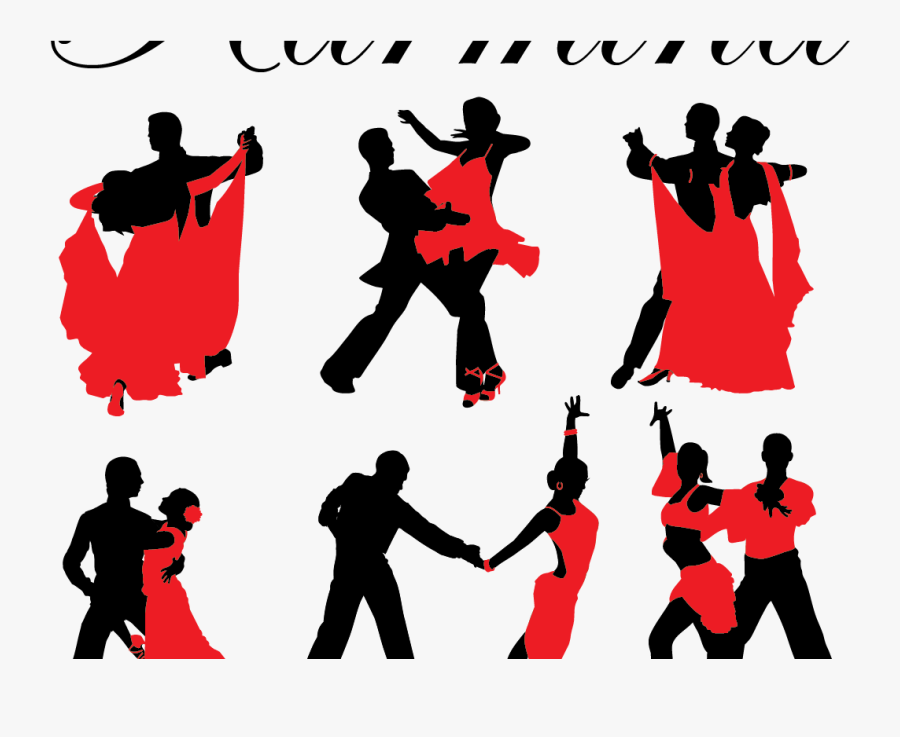 Social Dancing Clip Art - Silhouette Png Ballroom Dance Silhouette Clip Art, Transparent Clipart