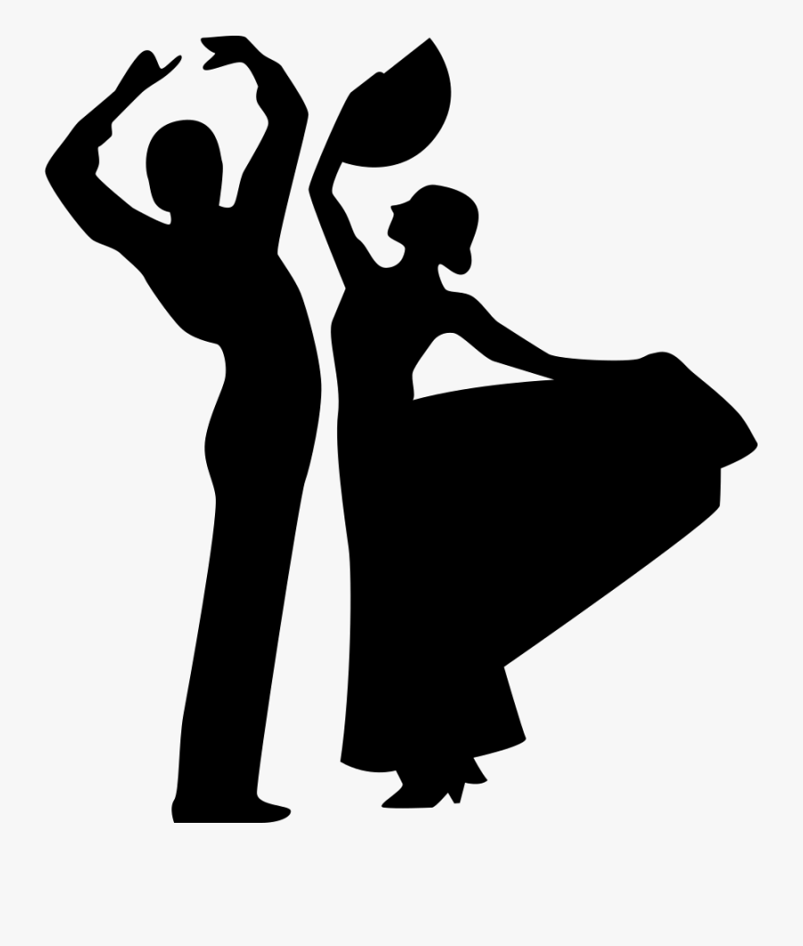 Silhouette,clip Art,black And White,dance,illustration - Flamenco Dancers Silhouette, Transparent Clipart