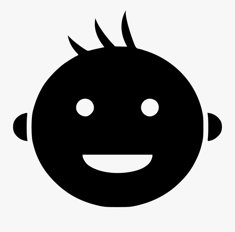 Transparent Black Baby Boy Clipart - Smiley, Transparent Clipart
