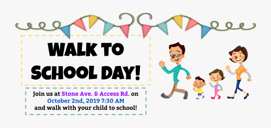 First Slide Image - Cartoon Family Walking, Transparent Clipart