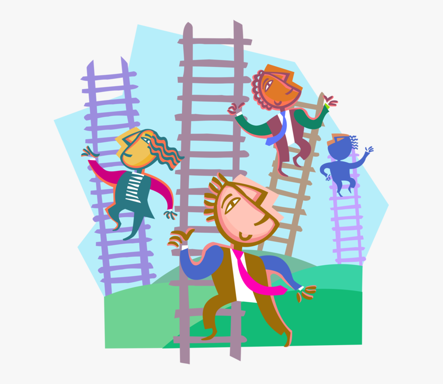 Graphic Free Adversary Rivals Climb Ladders Vector - Career Exploration, Transparent Clipart