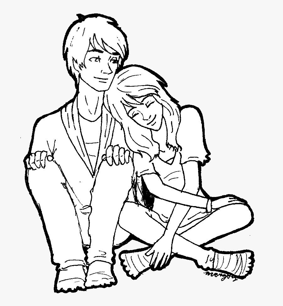 Head On The Shoulders Clipart , Png Download - Head On Shoulder Sketch, Transparent Clipart