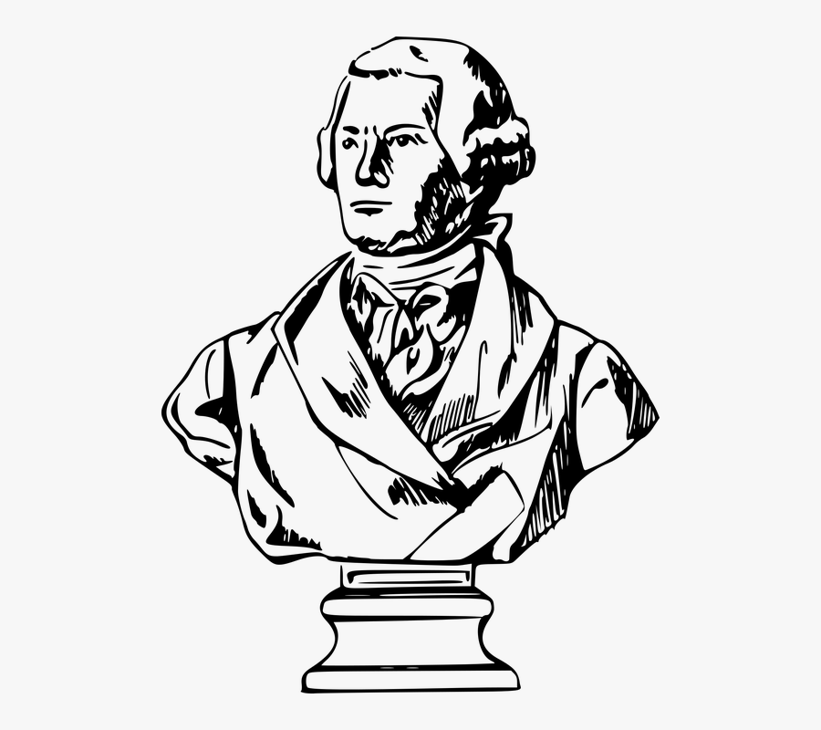 Bust, Head, Plinth, Sculpture, Shoulders - Statue Black And White Clip Art, Transparent Clipart