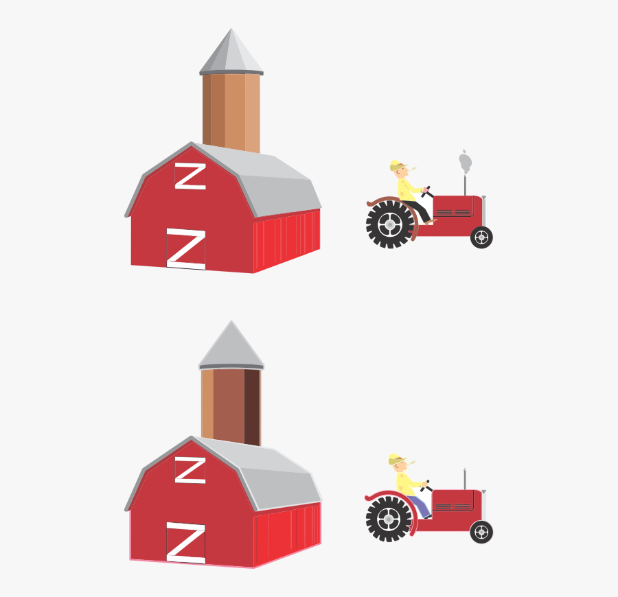 Farmer And Silo - Agriculture, Transparent Clipart