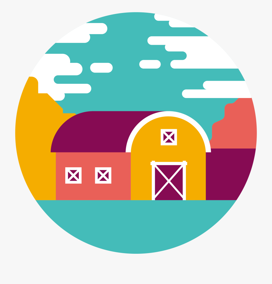 Clipart Barn Old Barn - Warehouse Round Icon, Transparent Clipart
