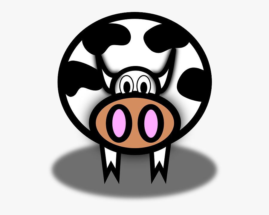 Cattle - Cartoon With Big Nostrils, Transparent Clipart