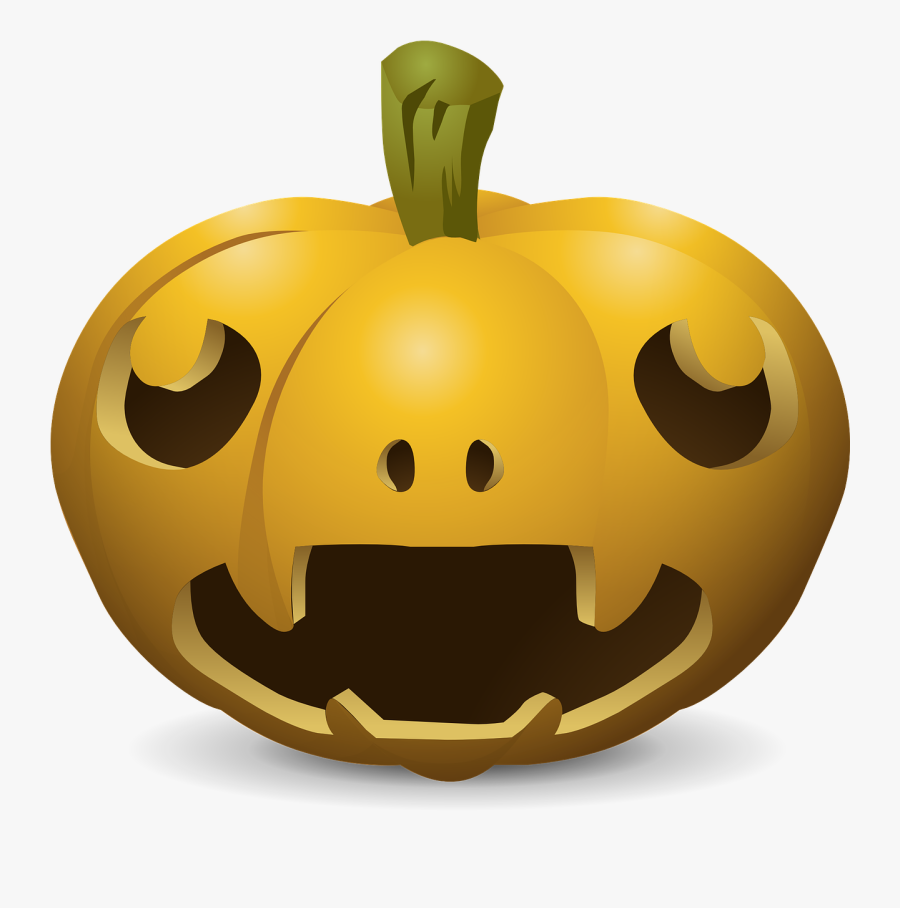 Transparent Pumpkin Face Clipart - Pumpkin, Transparent Clipart