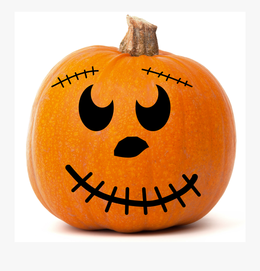 Clip Art Smiley Wall Quotes Decal - Pumpkin Face Png, Transparent Clipart