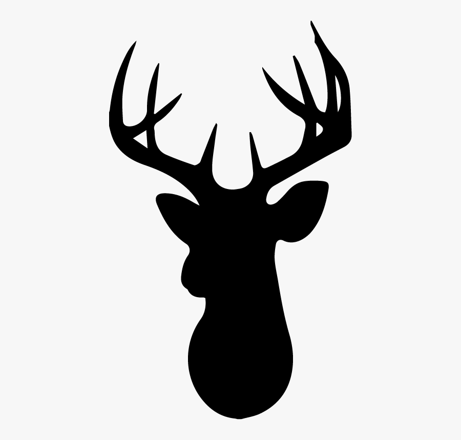 White-tailed Deer Reindeer Silhouette Clip Art - Deer Head Silhouette, Transparent Clipart