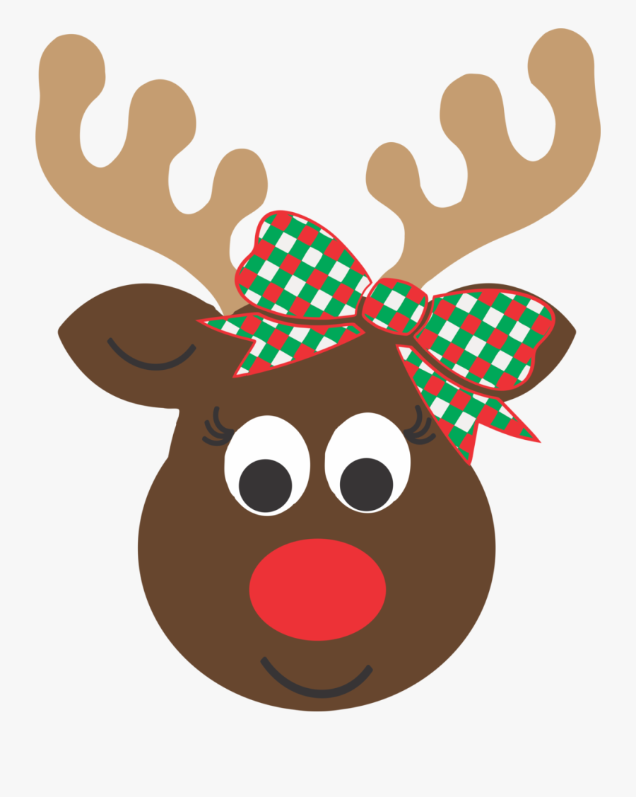 Girl Reindeer Face Clipart, Transparent Clipart