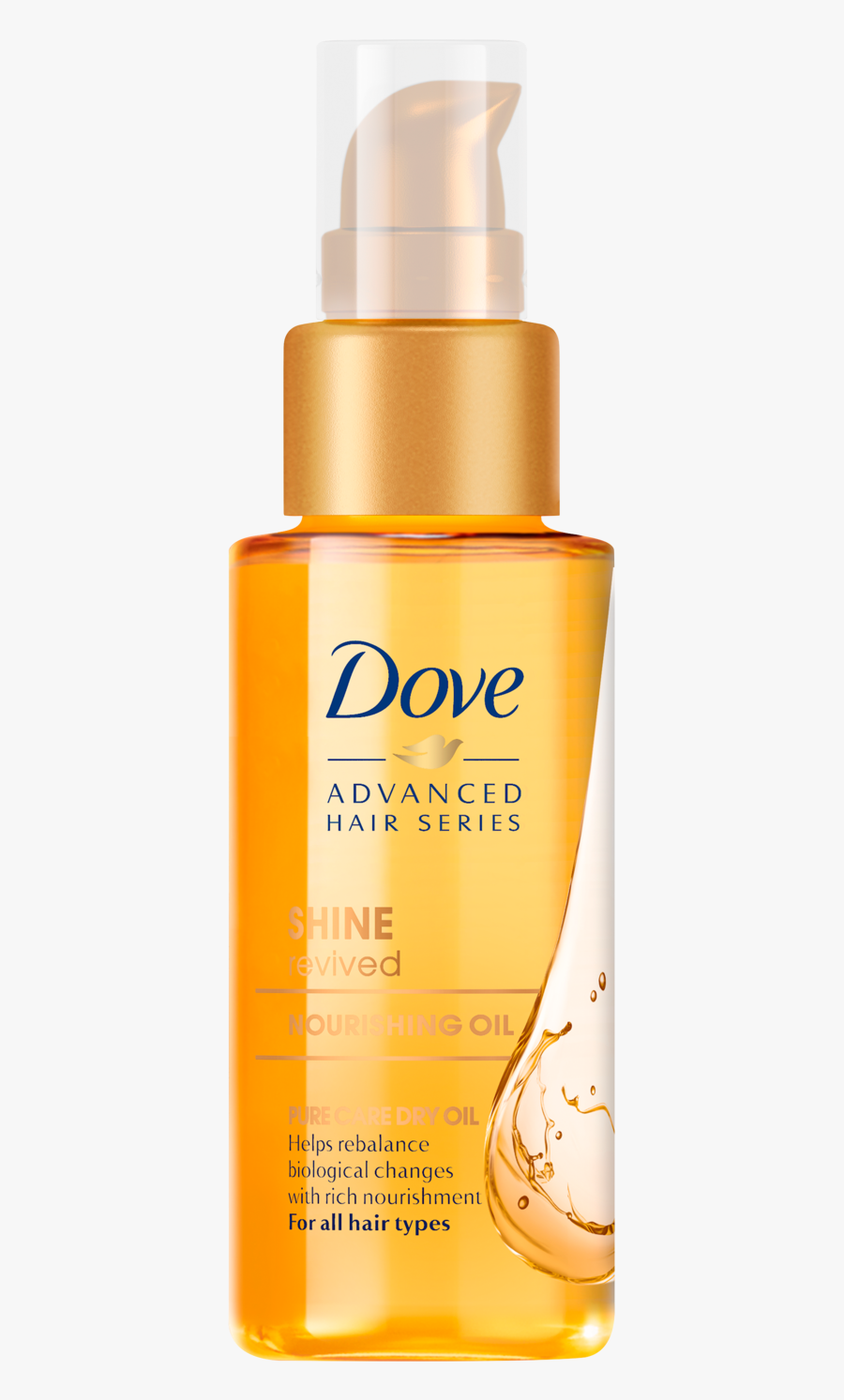 Dove Shine Revived Oil Treatment 50ml - Dove Hair Oil, Transparent Clipart