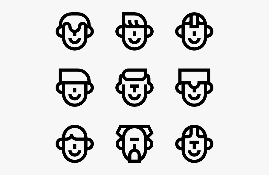 Hair Styles Men - Social Media Logo White, Transparent Clipart