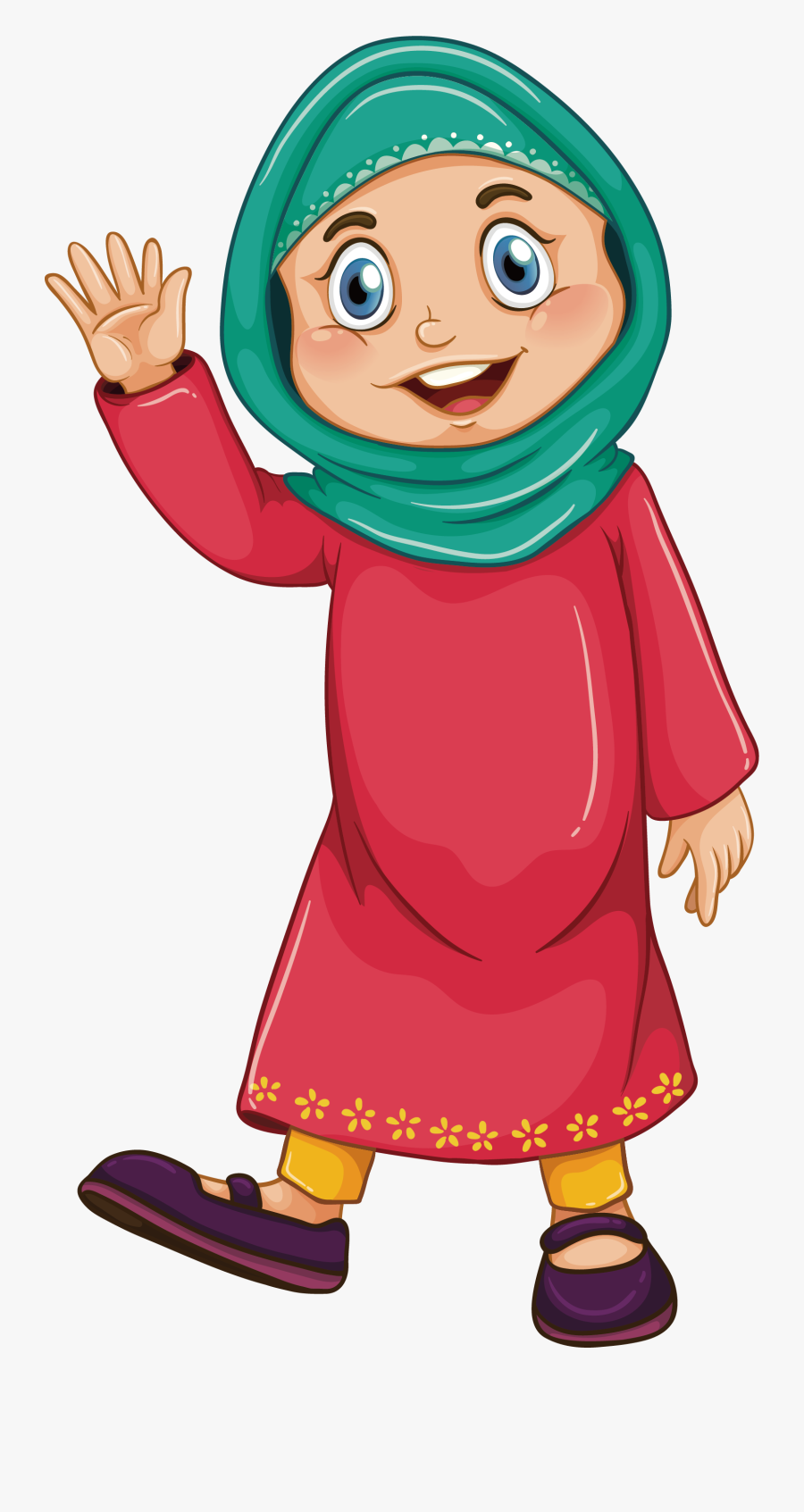 Muslim Girl Clip Art - Clip Art Muslim Girl, Transparent Clipart
