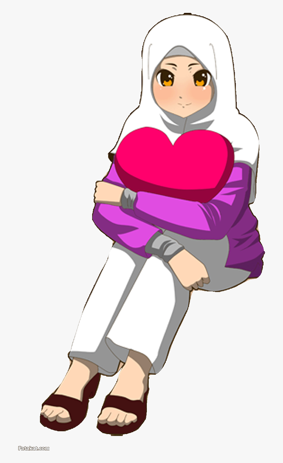 Islam Drawing Cartoon Clip Art Black And White Stock - Background Ppt Anime Muslim, Transparent Clipart