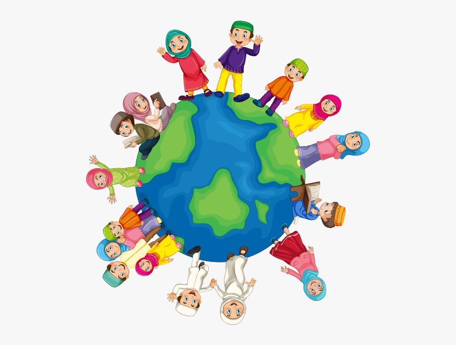 Clipart Müslüman Aile - Muslims Around The World Cartoon, Transparent Clipart