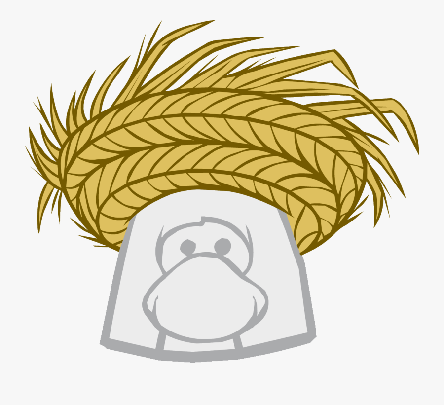 Straw Sun Hat - Club Penguin Optic Headset, Transparent Clipart