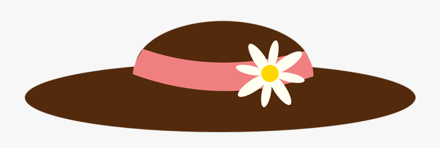 Hat Flower Ribbon - Topi Wanita Vektor, Transparent Clipart