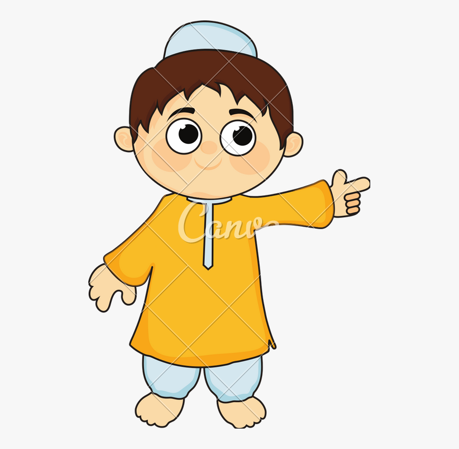 Download Free Png Illustration Of Cute Little Muslim - Boy Muslim Cartoon Cute, Transparent Clipart