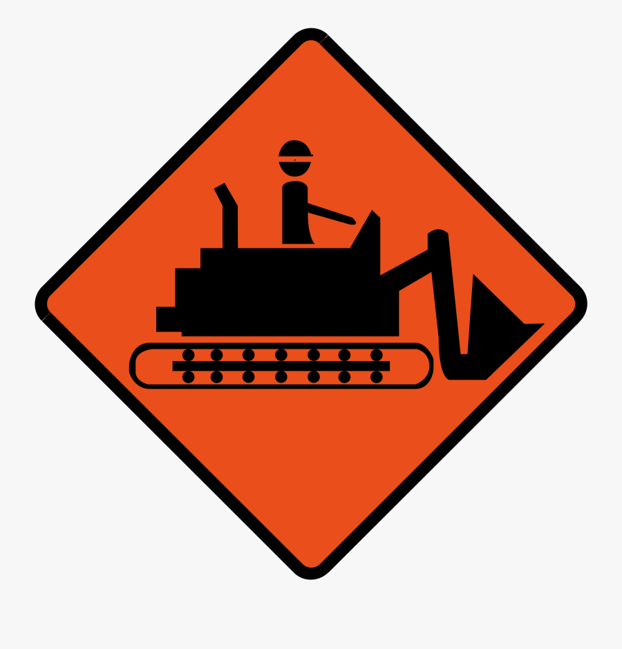 Clipart Road Signs Heavy Equipment - Layout Of Lanes Ahead Sign Singapore, Transparent Clipart