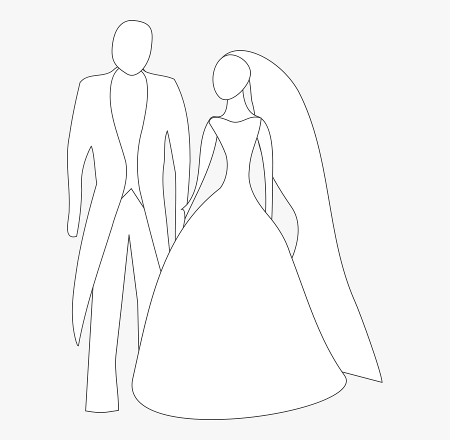 Groom Clip Art Download - White Bride And Groom Clipart, Transparent Clipart