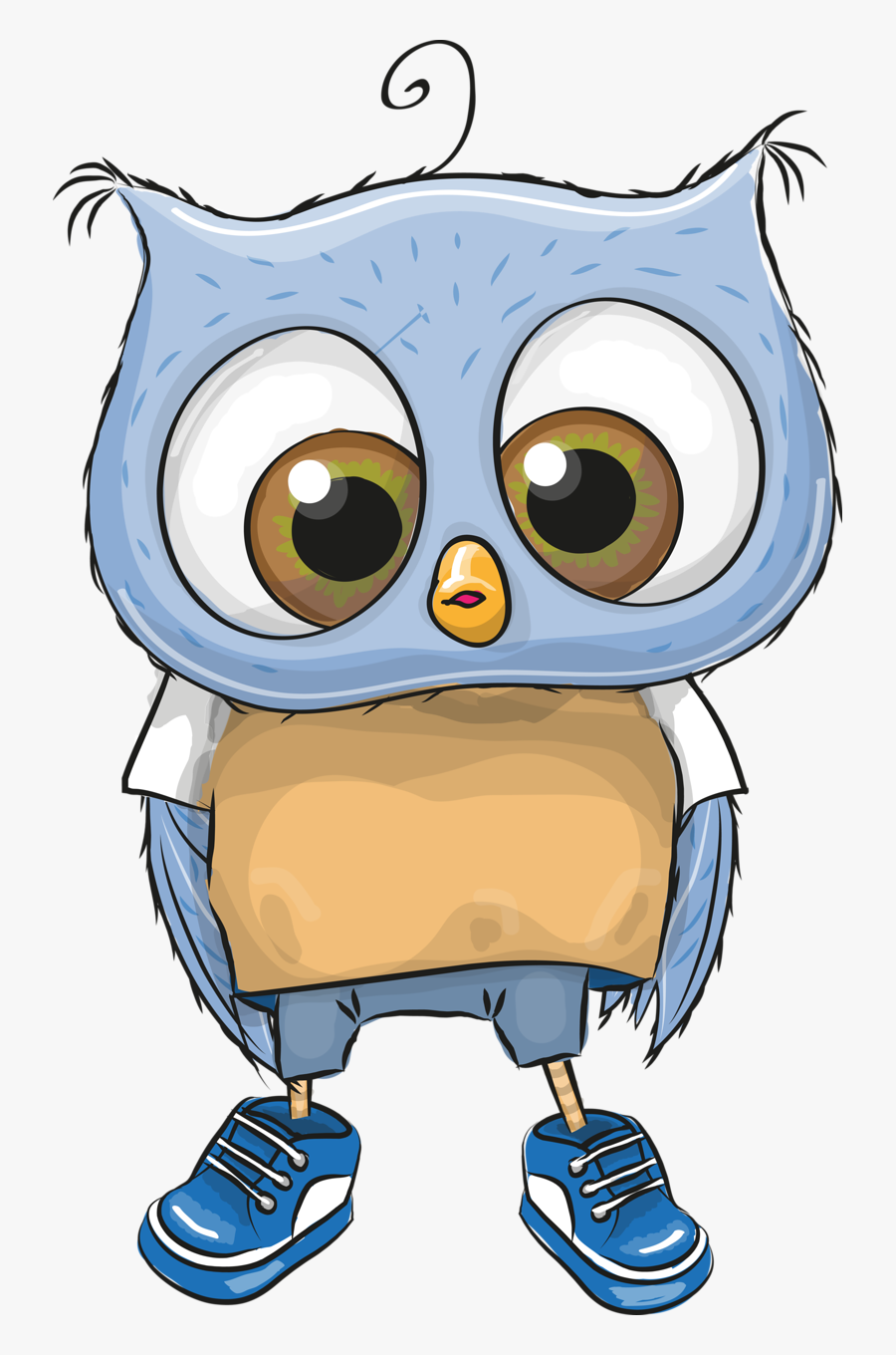 Groom Clipart Ball Chain - Cute Cartoon Owl Boy, Transparent Clipart