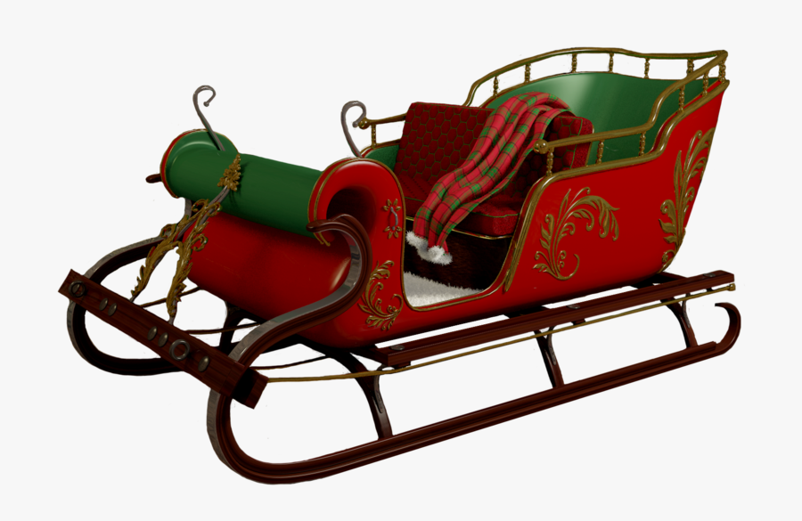 Santa Sleigh Png - Santa Sled Png, Transparent Clipart