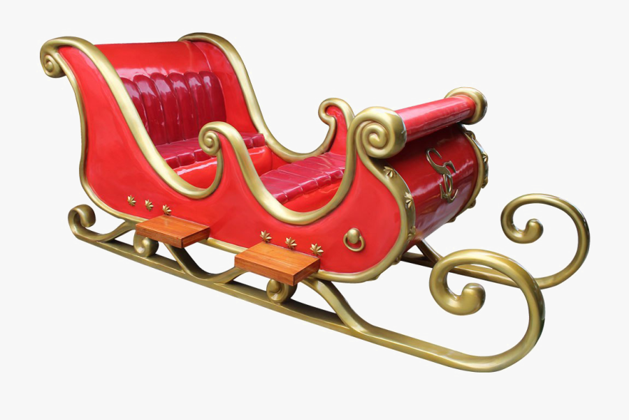 Santa Sleigh Png Background Image, Transparent Clipart