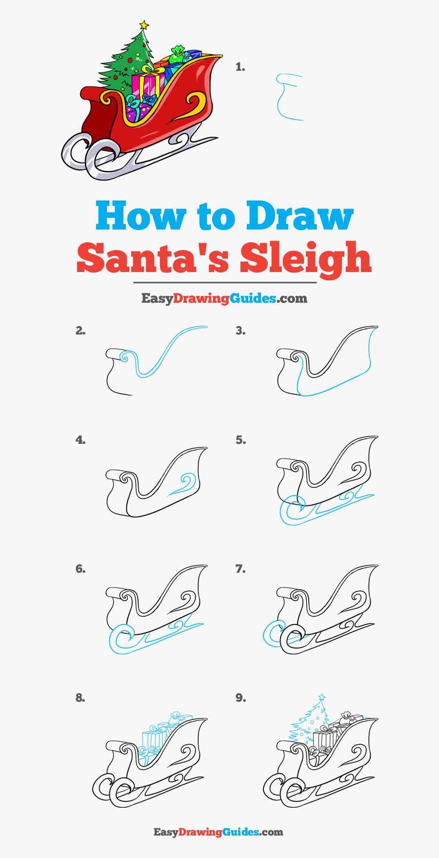 How To Draw Santa"s Sleigh - Baseball Bat Drawing Easy, Transparent Clipart