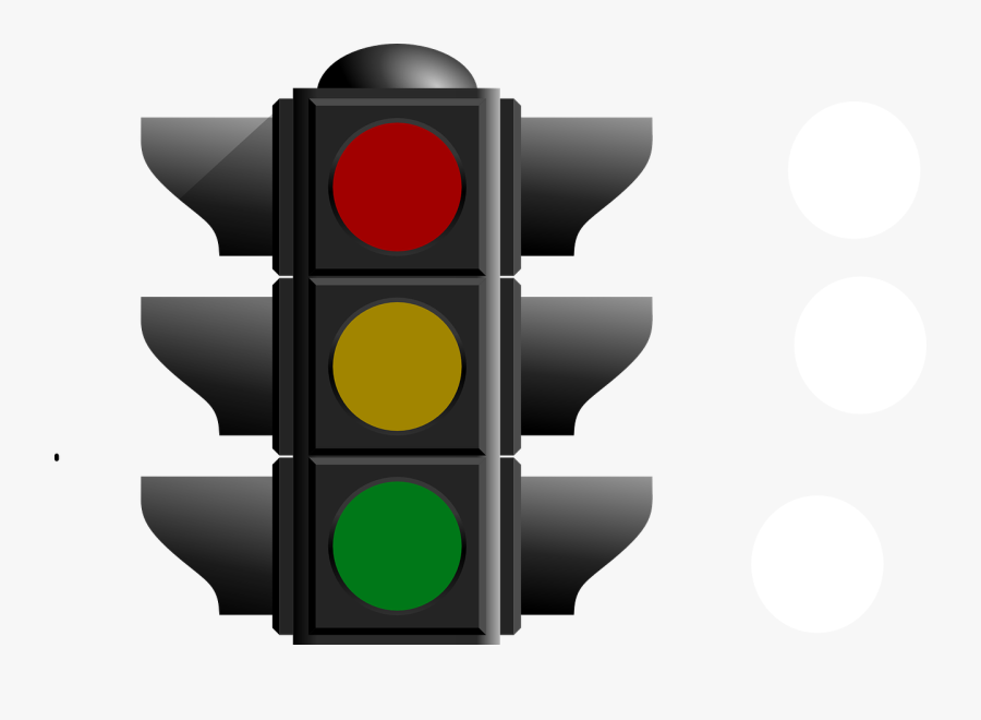 Transparent Stop Lights Clipart - Traffic Light Red Yellow Green, Transparent Clipart