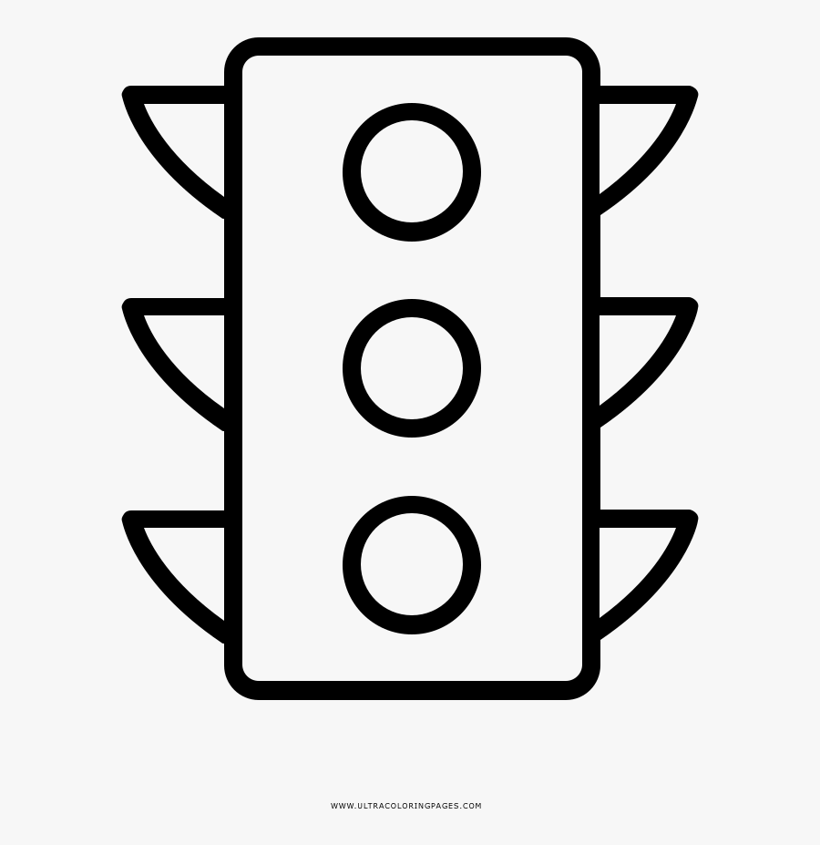 Traffic Light Line Art, Transparent Clipart