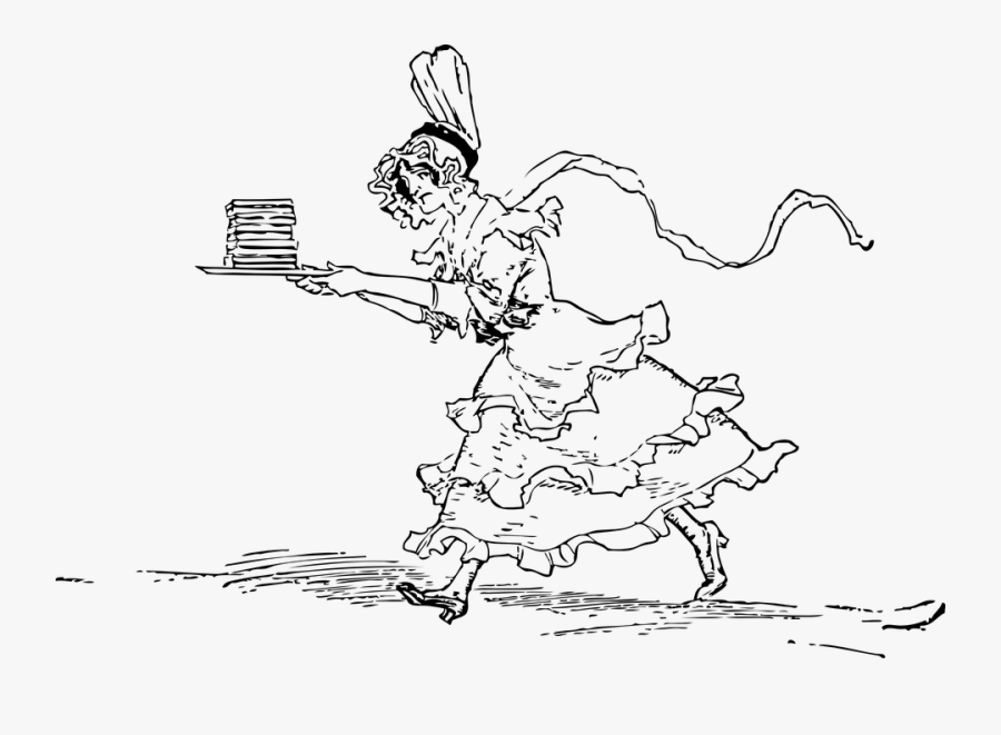 Lady Serving Food Plate Dishes Sandwiches Woman - Sandwich, Transparent Clipart