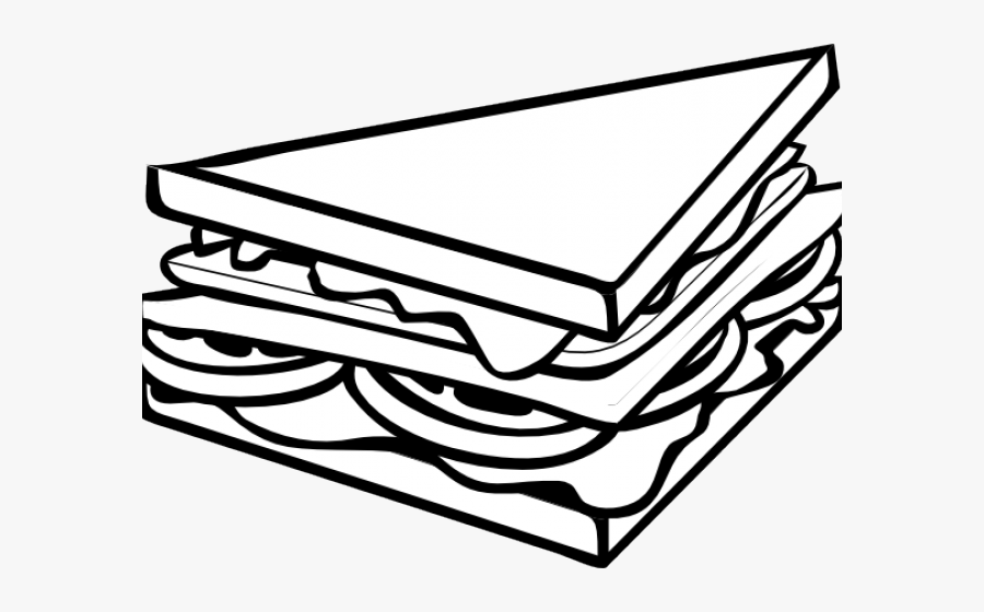 Black And White Sandwich Clipart, Transparent Clipart