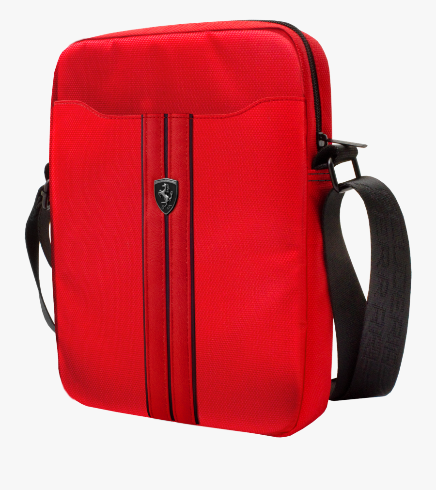 Genuine Ferrari Urban Tablet Bag Red With Black Piping - Ferrari Urban Tablet Bag, Transparent Clipart