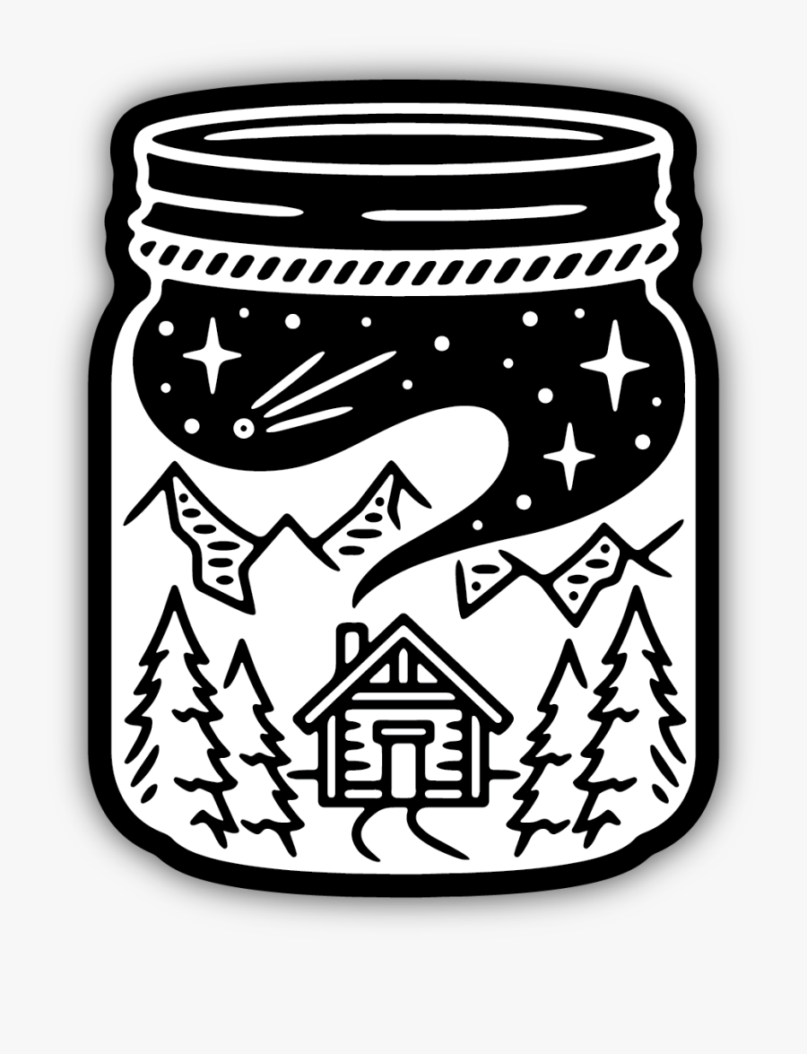 Cosmic Jar Sticker - Photo Caption, Transparent Clipart
