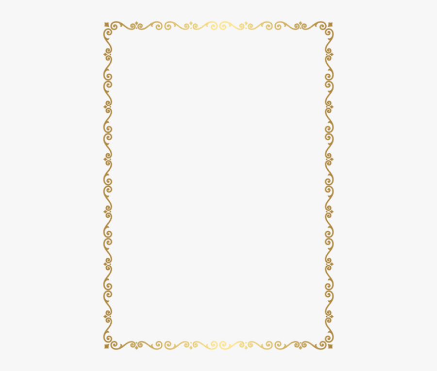 Border Design Transparent - Gold Line Border Png, Transparent Clipart