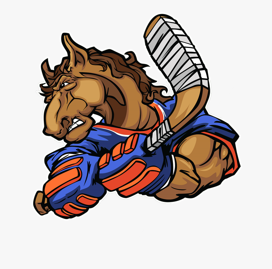 Hockey Team Mascot Clipart - Tough Hockey Player Clipart, Transparent Clipart