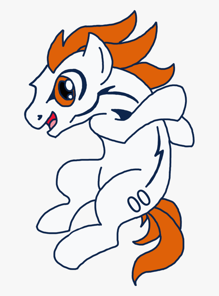 Mascot Drawing Bronco - Miles Broncos My Little Pony, Transparent Clipart