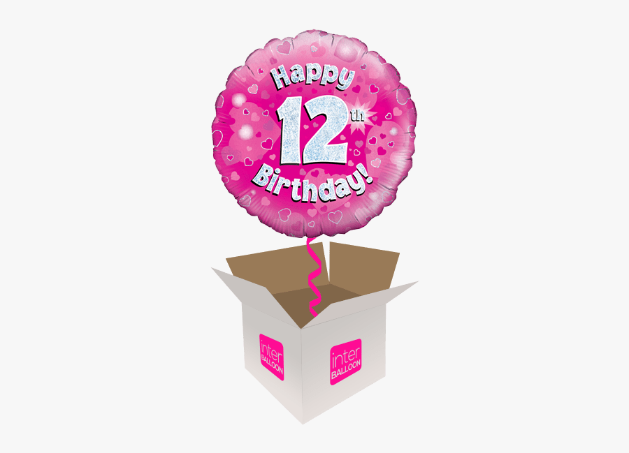 Birthday Clipart 12th - Happy Birthday 7th Balloons, Transparent Clipart