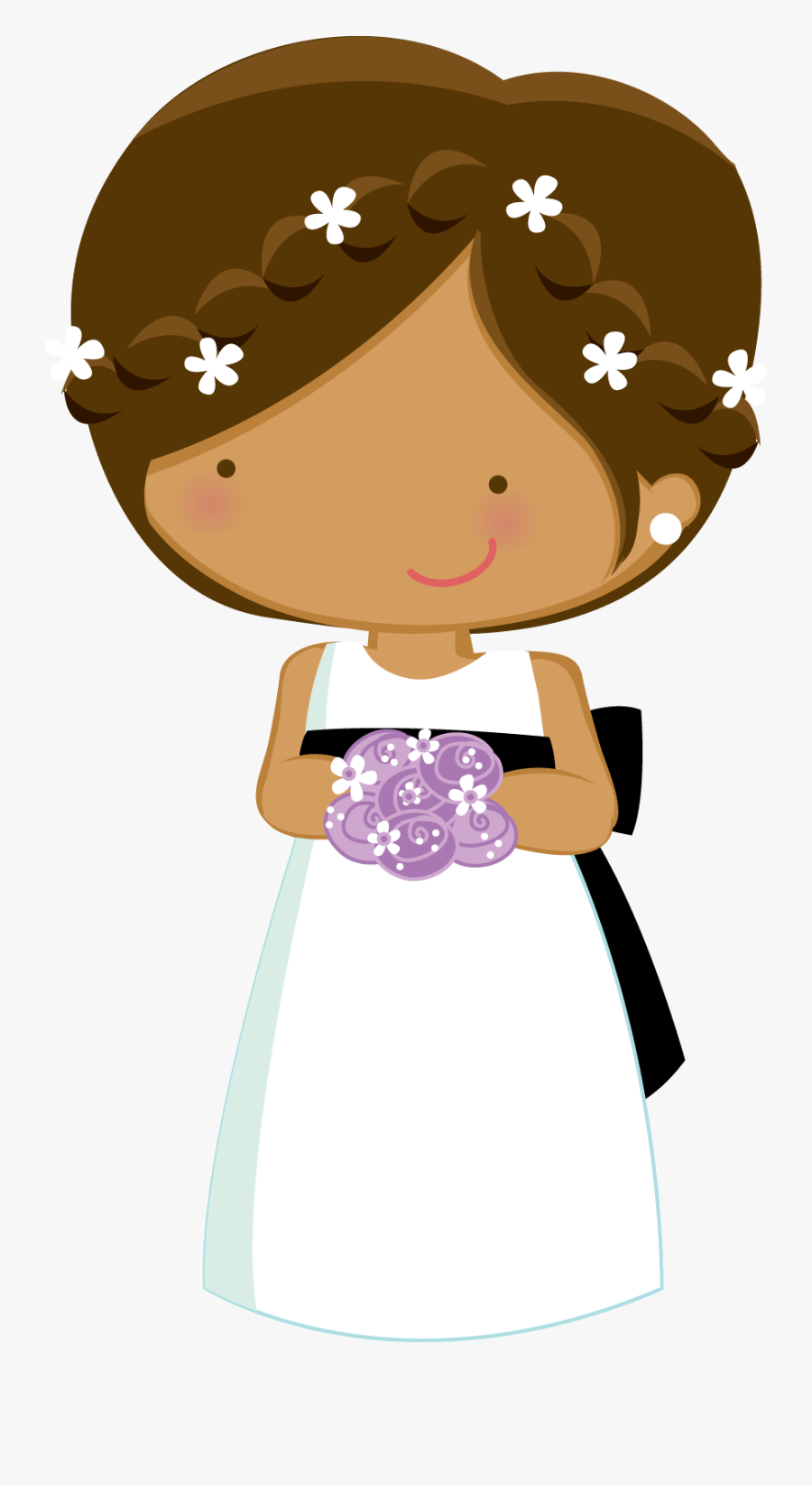 Casamento E Namorados - Desenho De Daminha De Casamento, Transparent Clipart