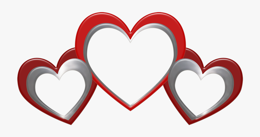 Hearts ‿✿⁀♡♥♡❤ Happy Valentines Day, Red Hearts, Boarders - Heart, Transparent Clipart