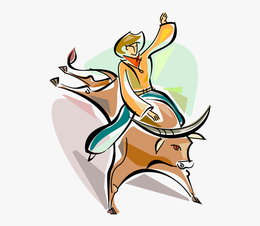 Cowboy Clipart Bronco - Illustration, Transparent Clipart